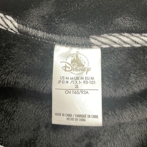 Disney Soft Plush Sequin Mickey Mouse Cropped Jacket Womens 2L Black 1/4 Zip - Picture 3 of 13